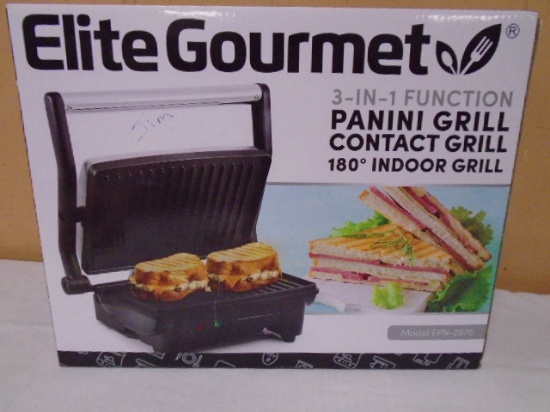 Elite Gourmet 3-in-1 Function Panini/Contact Gfrill
