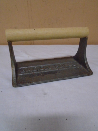 Cast Iron Wood Handle Bacon Press