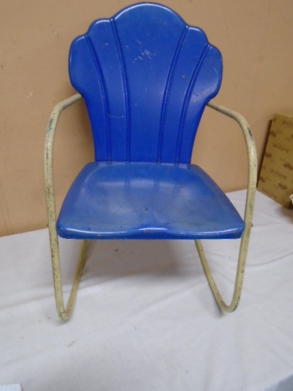 Antique Metal Child's Outdoor Rocker