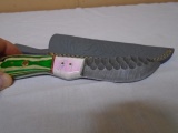 Custom Handmade Damascus Blade Knife w/Leahter Sheath