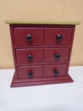 Vintage Painted 3 Drawer Wooden Chest