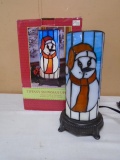 Tiffany Style Snowman Uplight