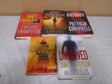 Group of 5 James Patterson-Patricia Cornwell-Janet Evanovich-Tess Gerritsen Novels