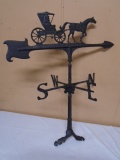 Cast Aluminum Weather Vane w/ Horse & Buggy