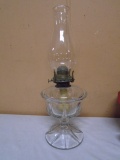 Antique Glass Oil Lamp