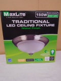 Maxlite Traditional Nickel Finish LED Ceiling Fixture