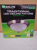Maxlite Traditional Nickel Finish LED Ceiling Fixture
