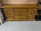 3 Drawer/2 Door Oak Dresser