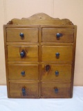 Vintage Wooden Double Door Wall Cabinet w/ Shelves