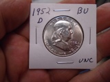 1952 D-Mint Silver Franklin Half Dollar