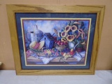 Beautiful Oak Framed Garden Bench Print