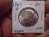 1964 D-Mint Silver Kennedy Half Dollar