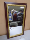 Beautiful Gold Accent Wood Framed Wall Mirror