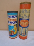 Vintage Set of American Plastic Bricks& Tinker Toys