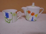 Crate & Barrel Tea Pot & Cup