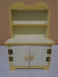 Vintage Small Wooden Child's Play Kitchen Cupboard