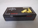 50 Round Box of BPS 9mm Cartridges