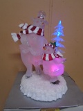 JC Penney Home Sparkle Lighted Color Changing Skating Snowmen
