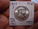 1954 S-Mint Silver Franklin Half Dollar