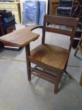 Antique Wooden School Desk