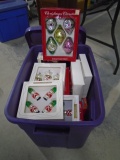 Large Tote Full of Assorted Glass Christmas Ornaments