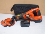 Black & Decker Firestorm 14.4 Volt Cordless Reciprocating Saw w/ 2 Batteries & Charger in Bag