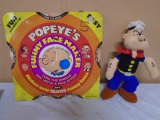 Vintage Jaymar Popeye's Funny Face Maker & Plush Popeye