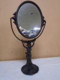Vintage Iron Lady Base Table Mirror