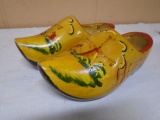 Pair of Vintage Made in Holland Wooden Dutch Shoes
