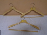 Group of 3 Like New Wooden Clothes Hangers