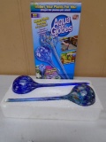 Set of Hand Blown Glas Aqua Globes