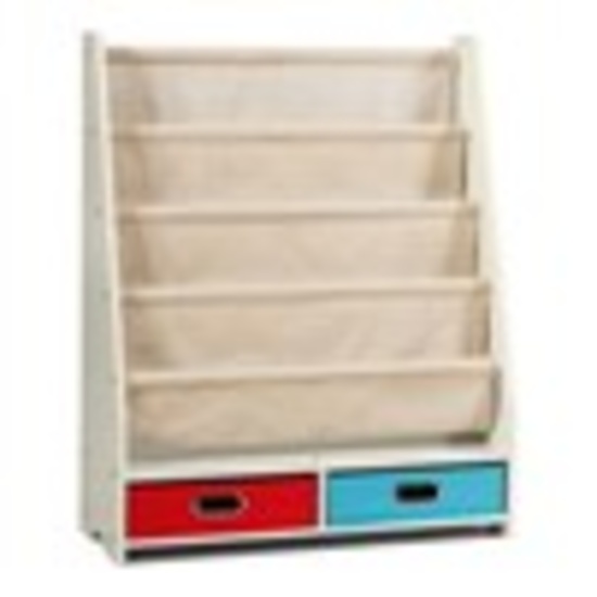 Costway Kids Book/Toy Org. w/ 4 Sling Bookshelf and Drawers- MSRP $76.99