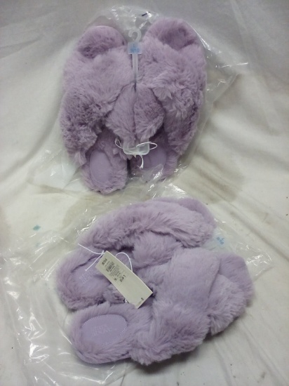2 Pairs of Women's Stars Above L Lavender House Slippers- $20 Value