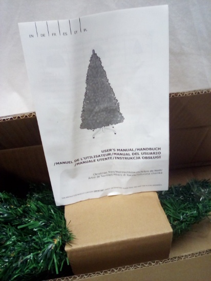5 ft. Green PVC Hinged Pine Artificial Christmas Tree