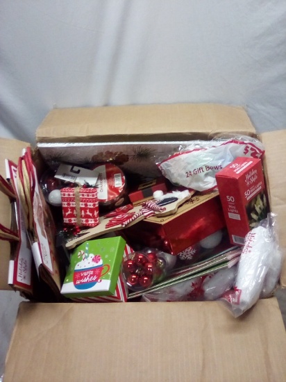 18"x12.5"x12" Box of Misc. Christmas Inventory