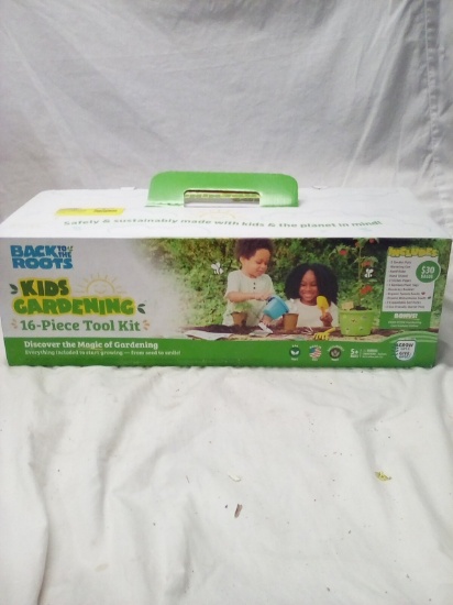 Back to the Roots Kids Gardening 16Pc Tool Kit for Ages 5 Up- $30 Value