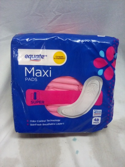 Equate 48Ct Pack of Super Maxi Pads