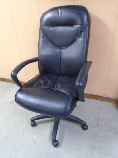 Genuine Leather Rolling Office Desk Chair