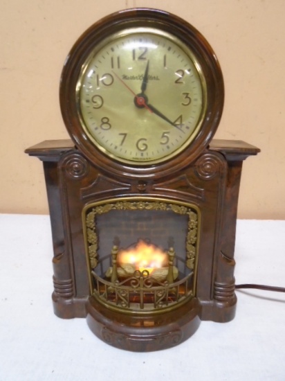 Vintage Master Crafters Electric Fireplace Clock
