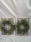 window pane wreath qty 2