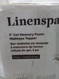 Linenspa 3” gel memory foam mattress topper KING
