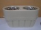 Like New Elevated Double Pet Dish w/ Stainless Steel Bowls
