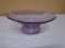 Beautiful Amethyst Art Glass Footed Bowl