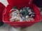 Large Tote Full of Assorted Christmas Décor & Lights