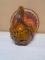 Beautiful Ornate Pottery Turkey Candle Lamp