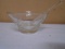 Etched Crystal Bowl w/ Glass Spoon