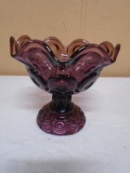 Vintage LE Simth Amethyst Moon and Stars Compote