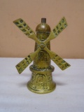 Vintage Solid Brass Dutch Windmill Bell