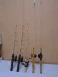 5pc Group of Ice Fishing Poles w/ Reels