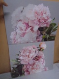 2pc Set of Floral Canvas Wall Art